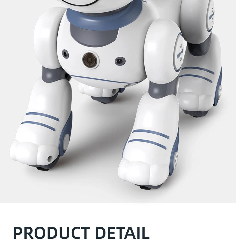 Funny RC Robot Electronic Dog Stunt Dog, this smart robot dog is an exciting gift for kids above 3 years old to play with .
