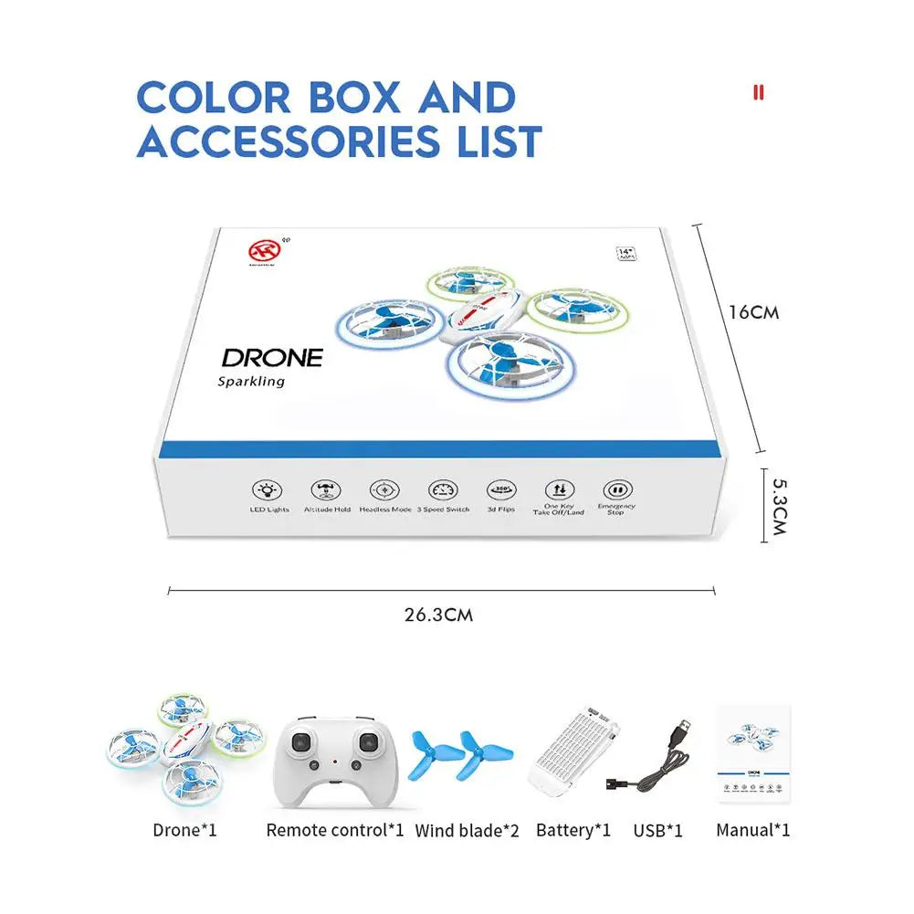 2.4G Remote Control Drone With Led Light Quadcopter Remote Control Helicopter Toy For Boys Gifts 20 2.4G Remote Control Drone With Le