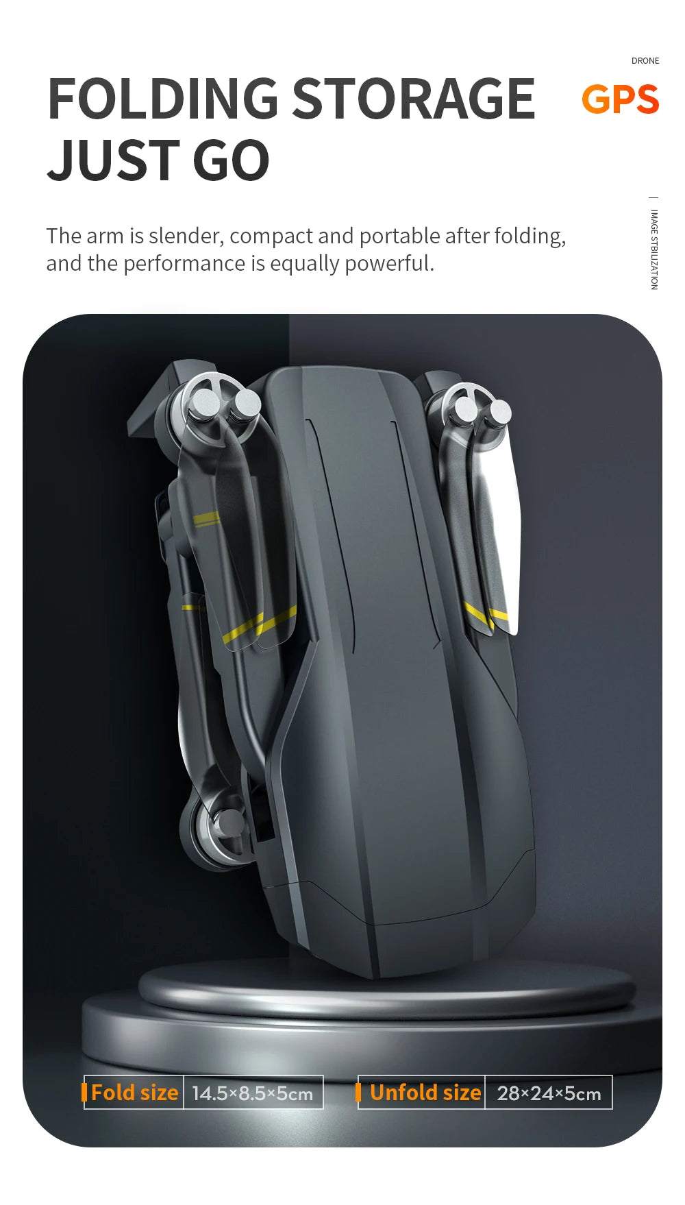 WYFA X3 Drone - GPS 6K HD EIS OAS Dual Camera Profesional Brushless Rc Anti-Shake Photography Foldable obstacle Drones For Gift Toy Professional Camera Drone 15 WYFA X3 Drone, the arm is slender; compact and portable after folding; and the performance is equally