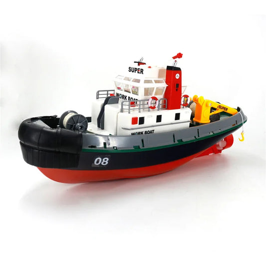 60cm Fire Rescue Water Spray RC Boat, 2.4G Remote Control Speedboat Model, 10km/h, 100m Range, Ready-to-Go