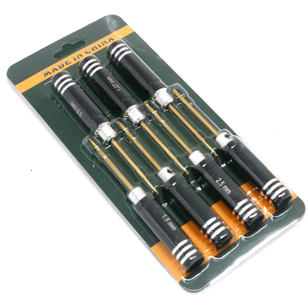 7pcs Titanium Plating Mini Precision Hex Screwdriver Tool Set Allen