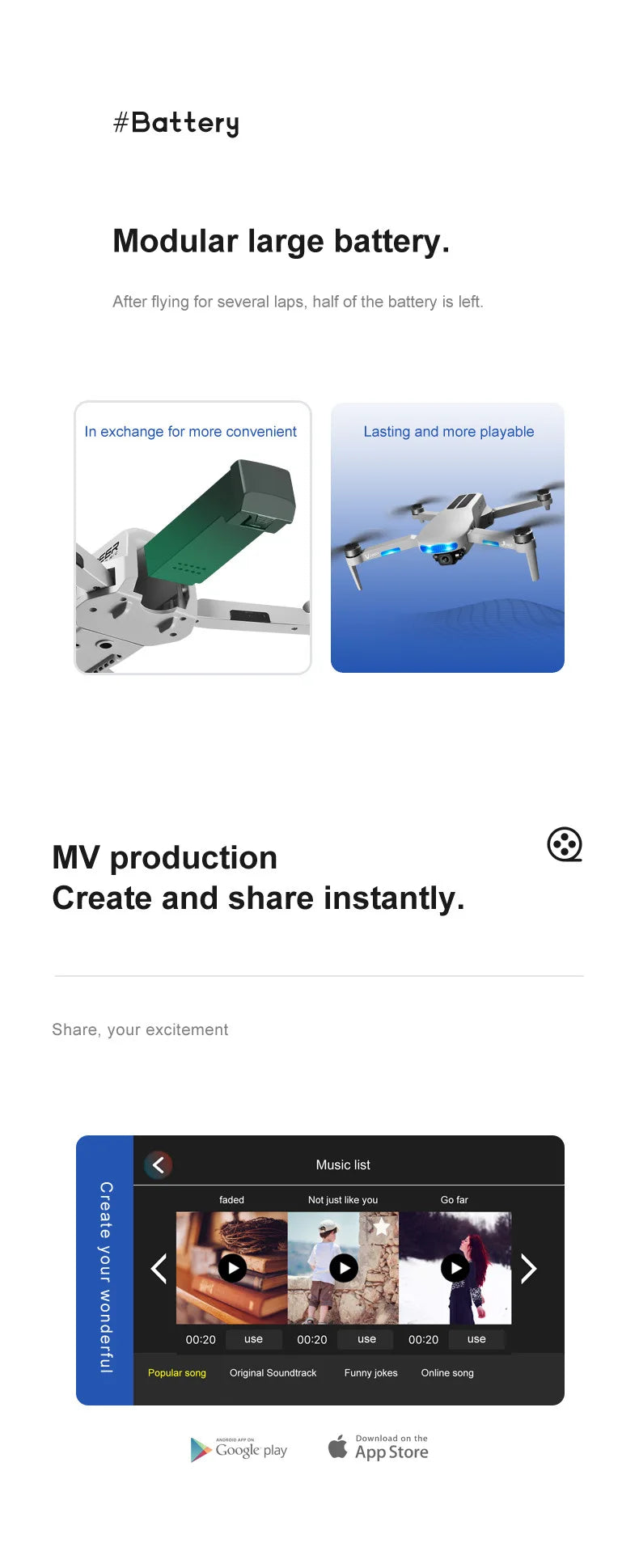 2023 New LU3 Max GPS Drone - 8K HD Dual Camera 5G Wifi FPV Optical Flow Brushless Motor Folding Quadcopter RC Distance 800M Gift Toys Professional Camera Drone 33 2023 New LU3 Max GPS Drone, #Battery In exchange for more convenient Lasting and more play