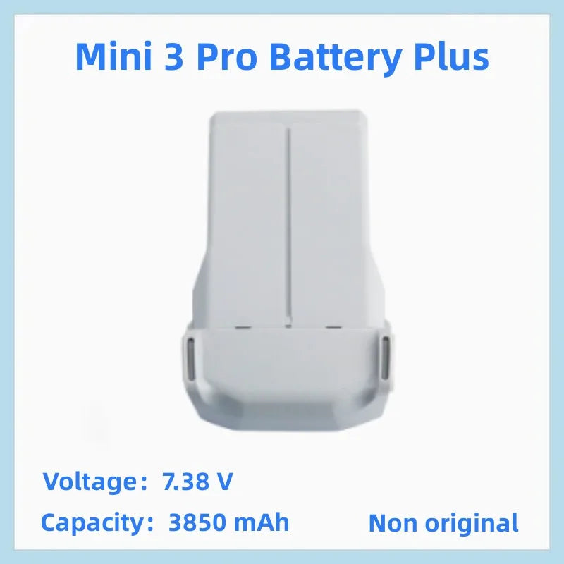 Compatible with Mini 4 Pro Battery Plus Intelligent Flight Battery - 3850mAh 7.38V For Mini 3/Mini 4 Pro UAV Flight Time 45minutes 6 Mini 3 Pro Battery Plus Voltage: 7.38 V Capacity: 3850 mAh