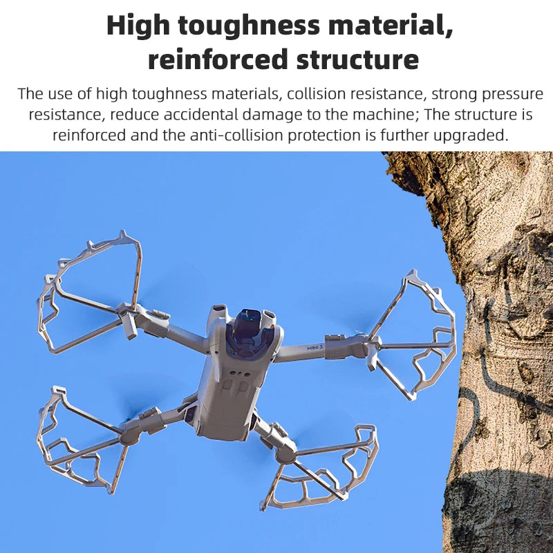 Propeller Protector Guard for DJI MINI 3 Drone - Light Weight Propellers Props Blade Wing Fan Cover Cage Drone Accessories 12 Propeller Protector Guard for DJI MINI 3 Drone, high toughness materials, reinforced structure reduce accidental damage to machine . anti-collision