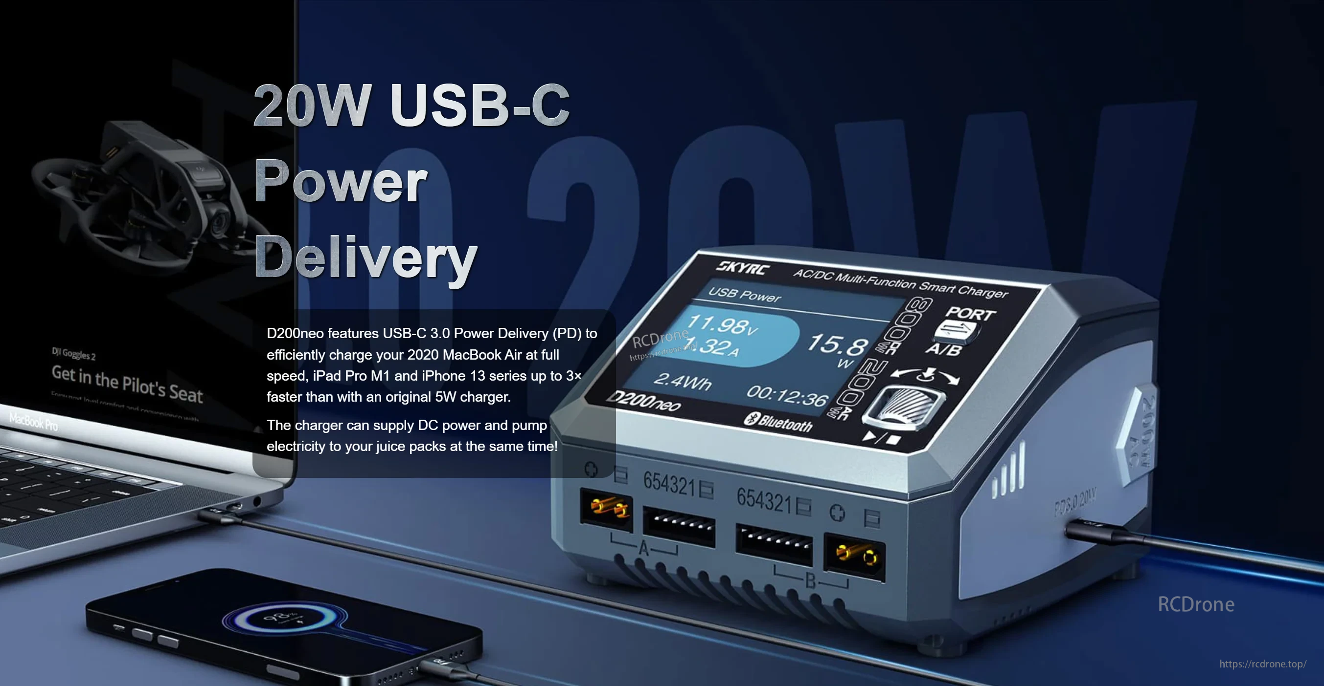 SkyRC D200neo AC 200W / DC 800W Multi-Function Smart Charger