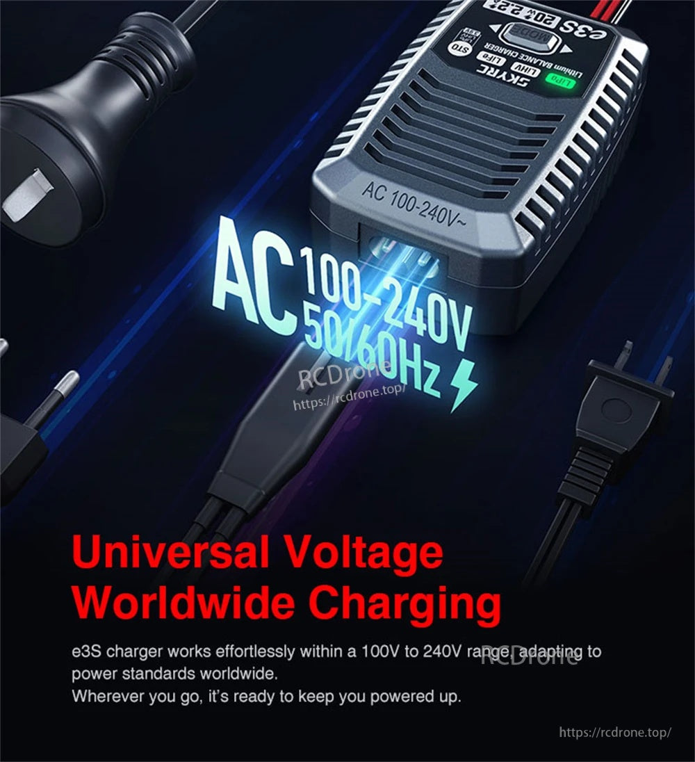SkyRC E3S 20W 2.2A Charger for 2S/3S LiPo/LiHV/LiFe Battery