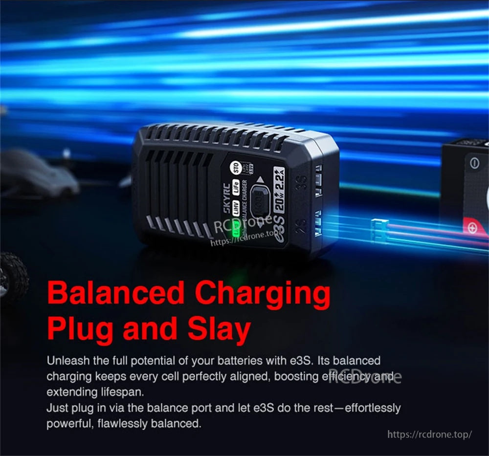 SkyRC E3S 20W 2.2A Charger for 2S/3S LiPo/LiHV/LiFe Battery