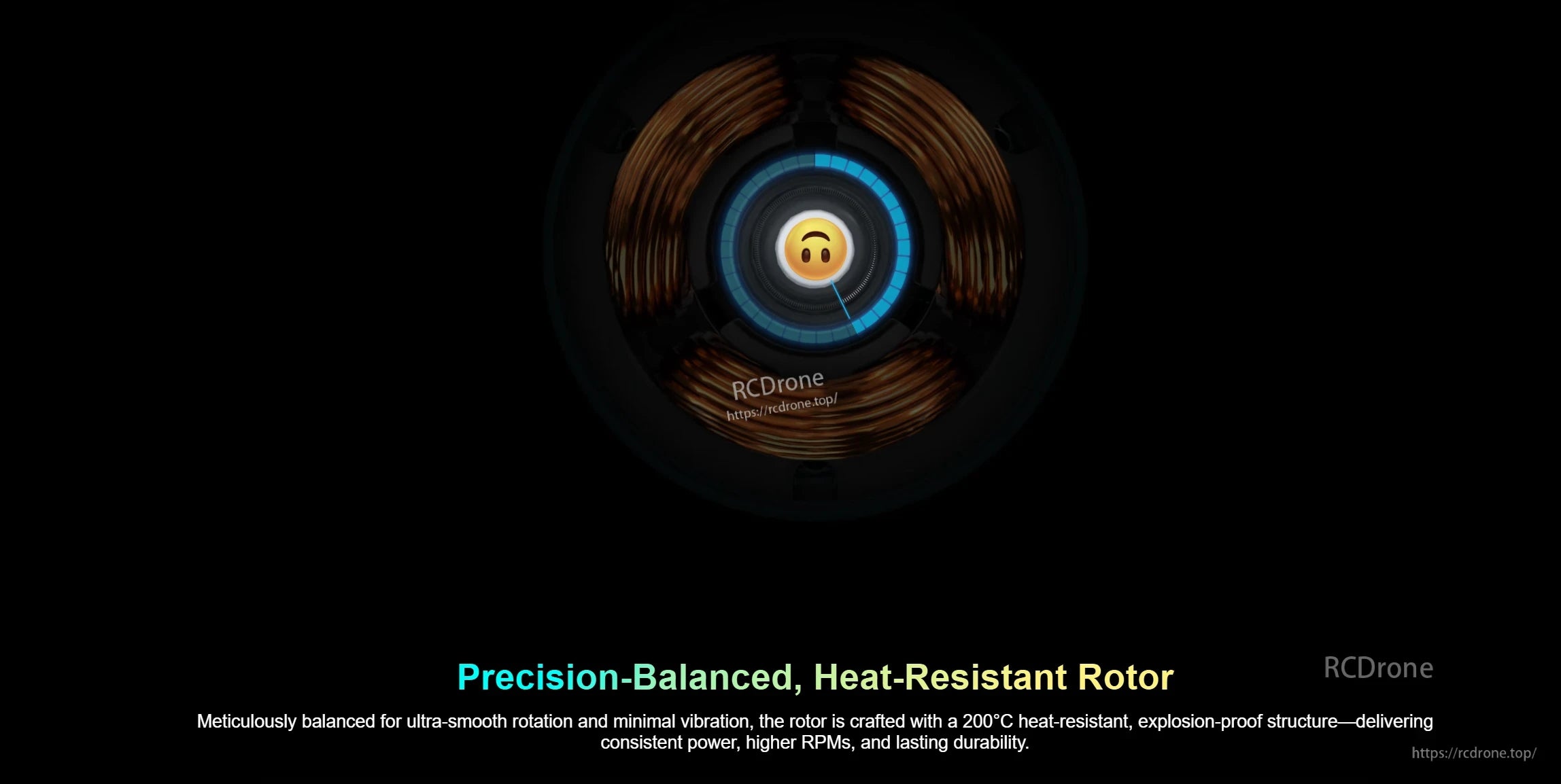 Precision-balanced heat-resistant rotor graphic for SkyRC FuriaX Hyper Agile drift motor (rated to 200°C)