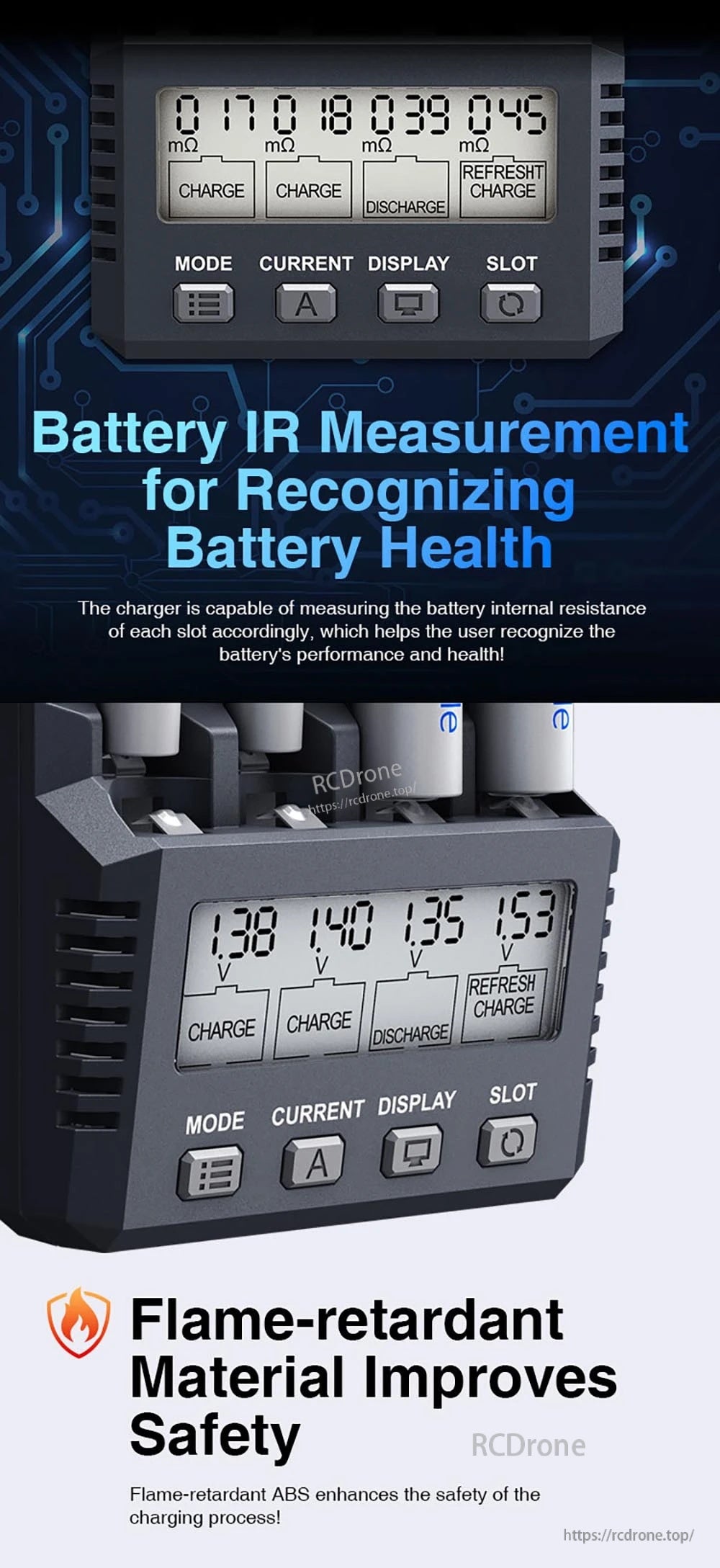 SkyRC NC1600 AA/AAA NiMH/NiCD Battery Charger & Analyzer