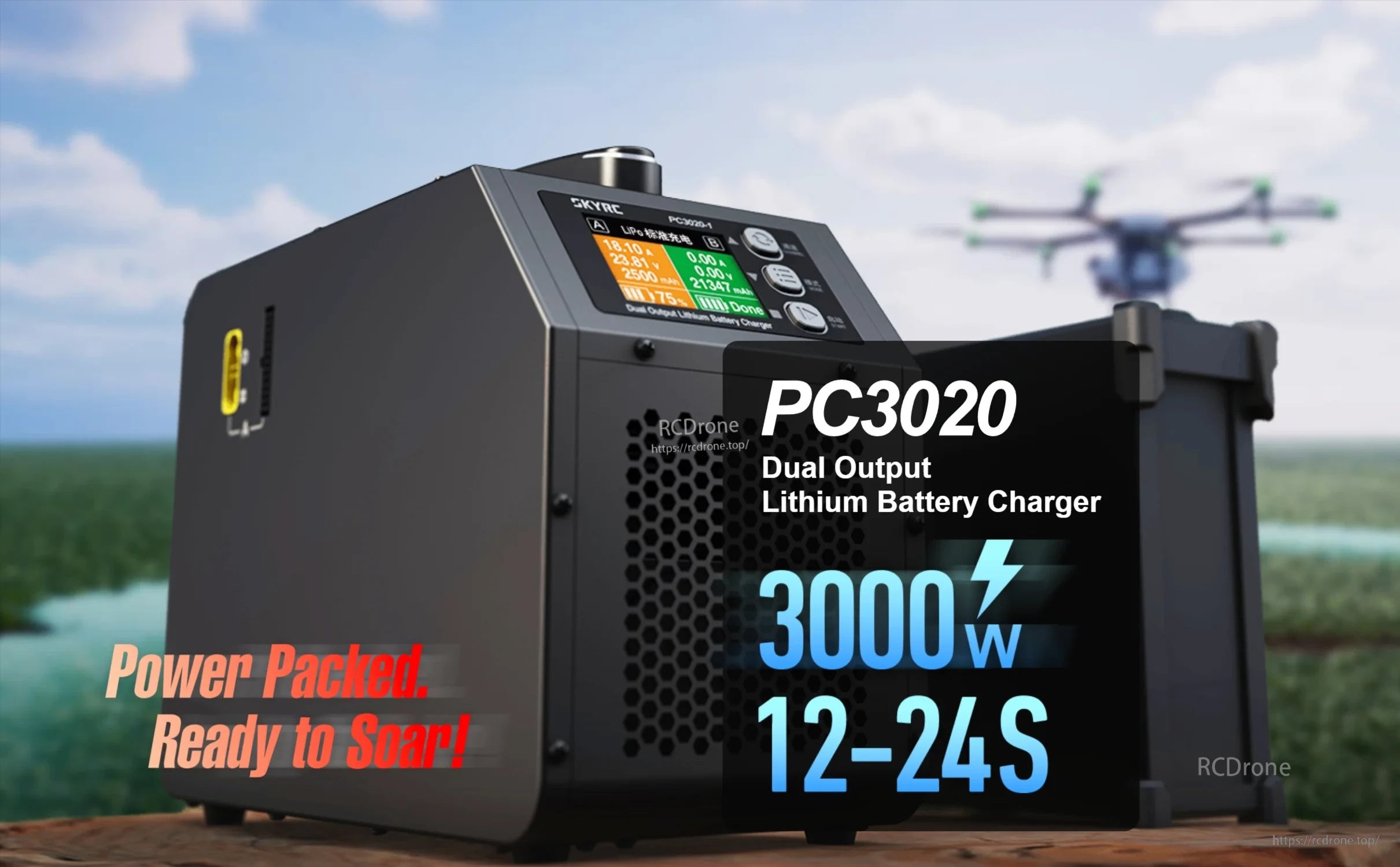 SkyRC PC3020 12-24S 3000W Dual Output Lithium Battery Charger