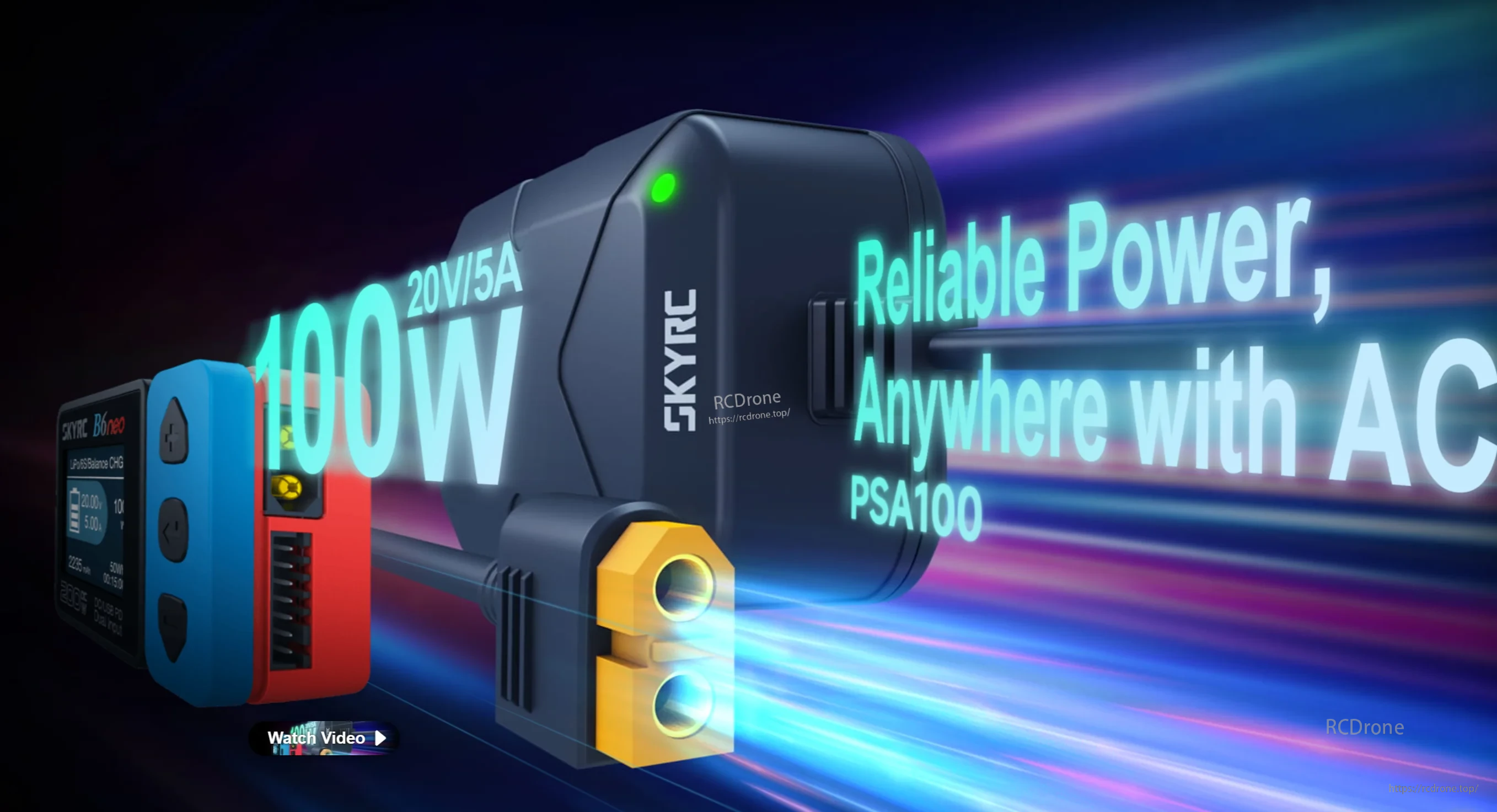 SkyRC PSA100 20V 5A 100W AC Power Supply