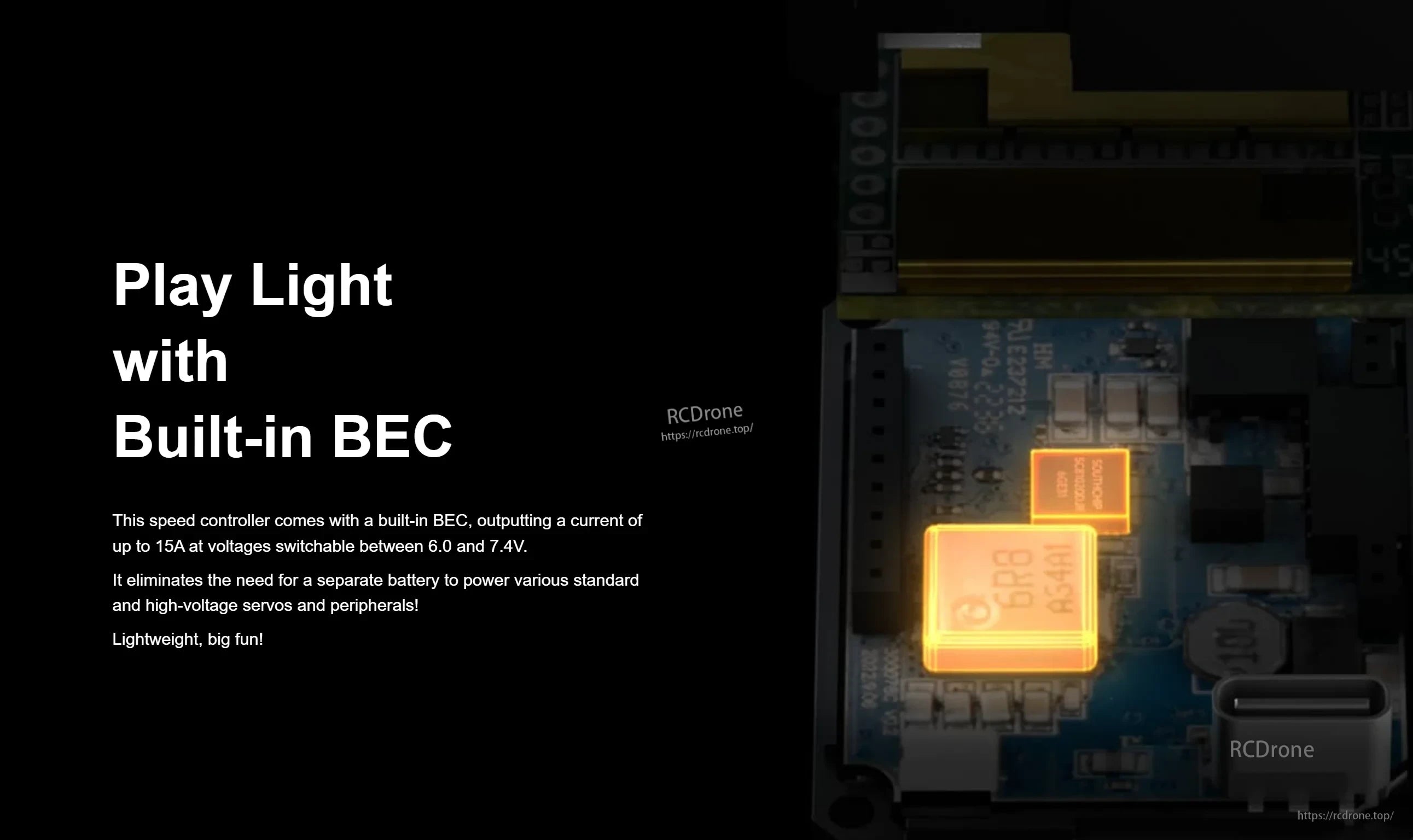 SkyRC TS160 Pro V2 160A sensored brushless ESC with built-in BEC up to 15A, 6.0V or 7.4V output
