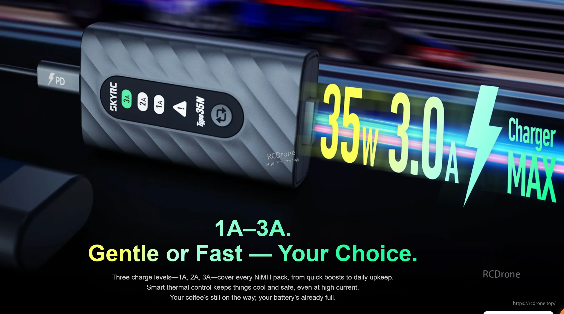 SkyRC Type35N PD-Powered 4-8S NiMH Battery Charger