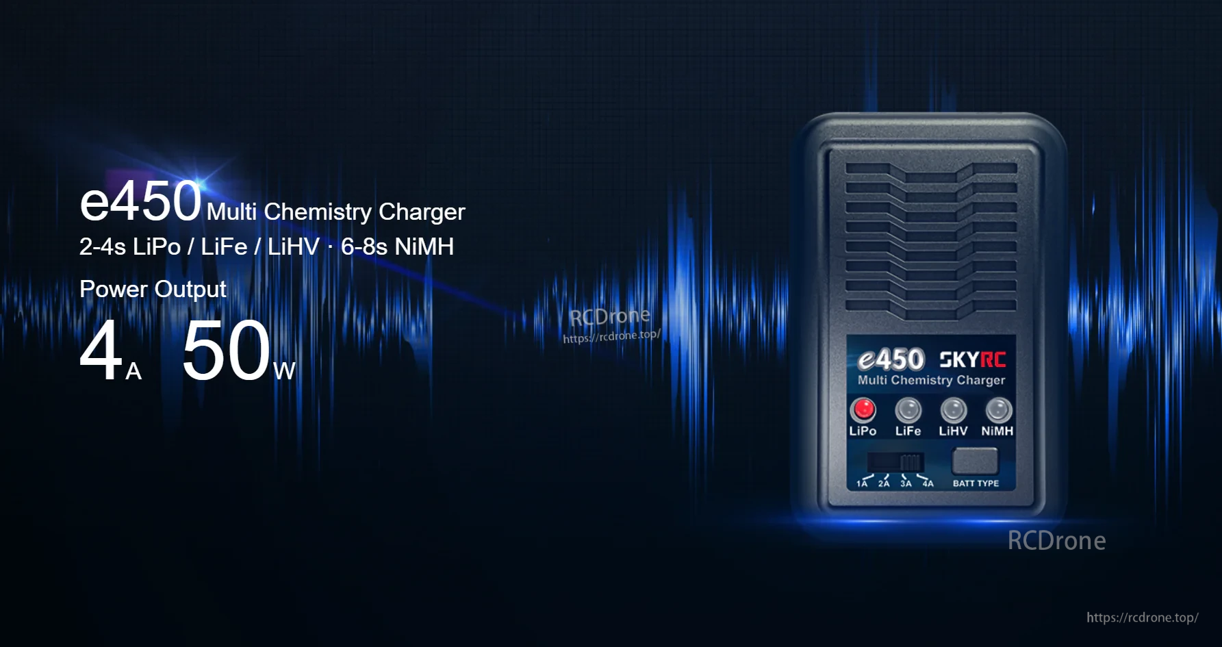 SkyRC e450 Multi Chemistry Charger 2-4s LiPo / LiFe / LiHV · 6-8s NiMH