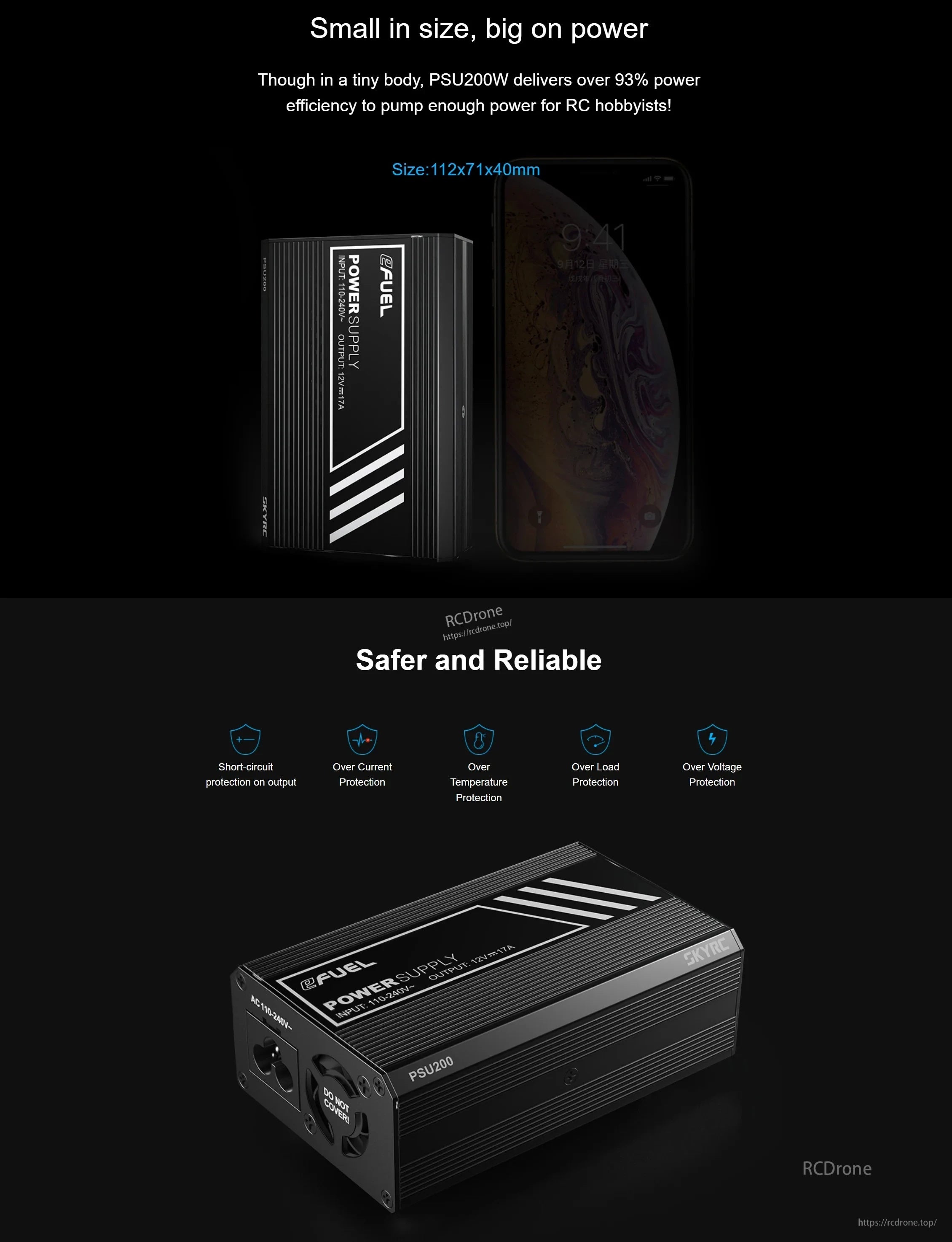 SkyRC eFuel 200W Power Supply Adapter 12V/17A