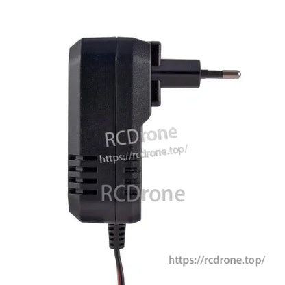 SkyRC eN18 NiMH Peak Charger, SkyRC eN18 NiMH peak wall charger with AC plug and attached charging lead, black compact housing