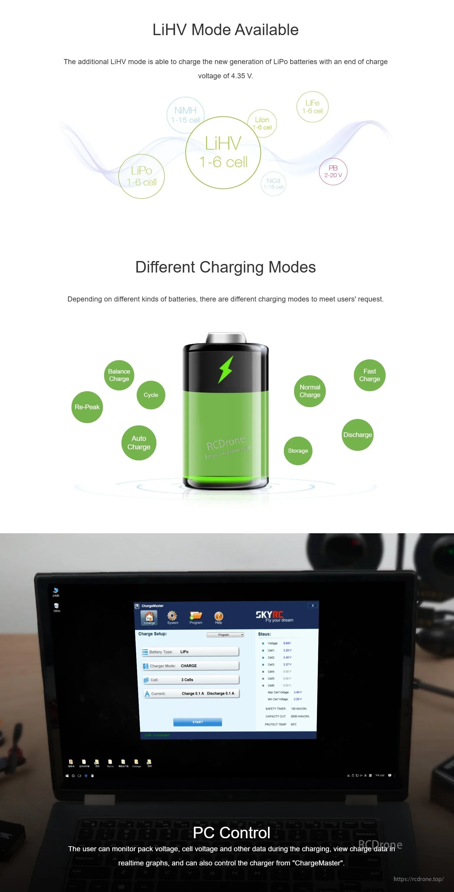 SkyRC iMAX B6AC V2 50W 6S AC/DC Dual Power Professional Balance Charger/Discharger