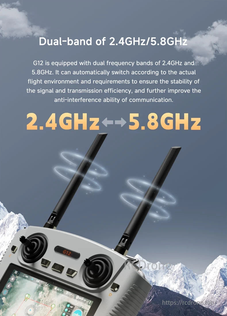 Skydroid G12 2.4G/5.8G Dual-Band 20km Long Range Remote Controller