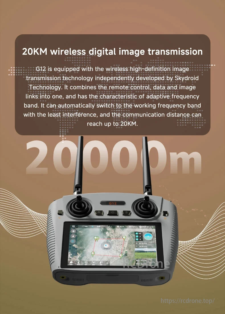 Skydroid G12 2.4G/5.8G Dual-Band 20km Long Range Remote Controller