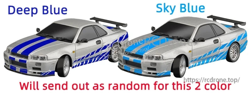 Skymaker LD1899 1/18 RC Drifting Car, Deep Blue and Sky Blue RC Drifting Car, random color shipped