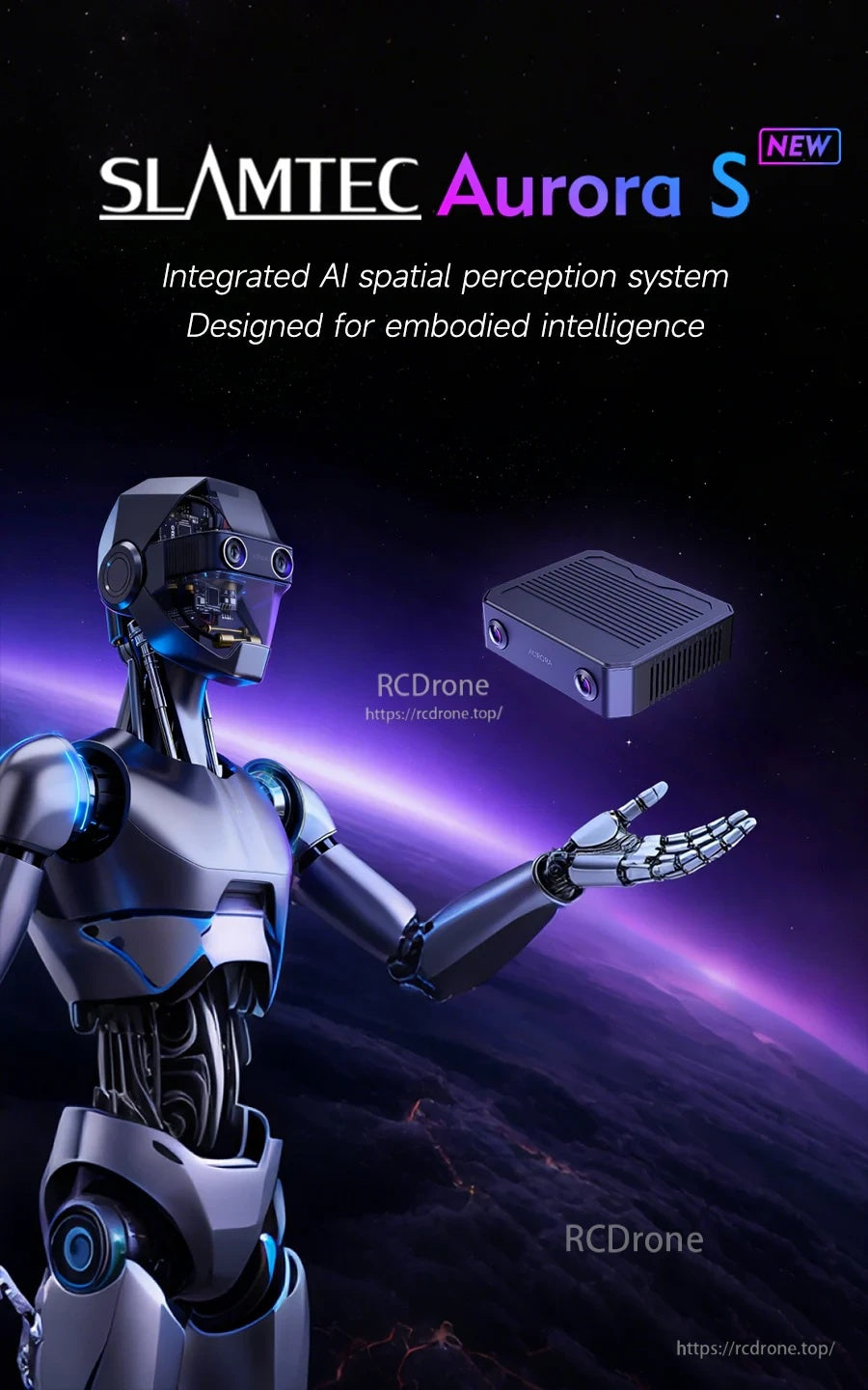 SLAMTEC Aurora S integrated AI spatial perception system for embodied intelligence, hero banner