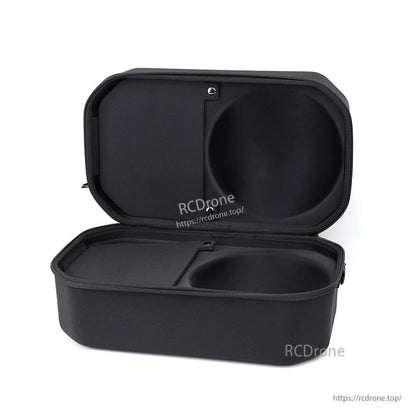 Empty Soccer Drone Storage Bag interior showing molded compartments and divider flap