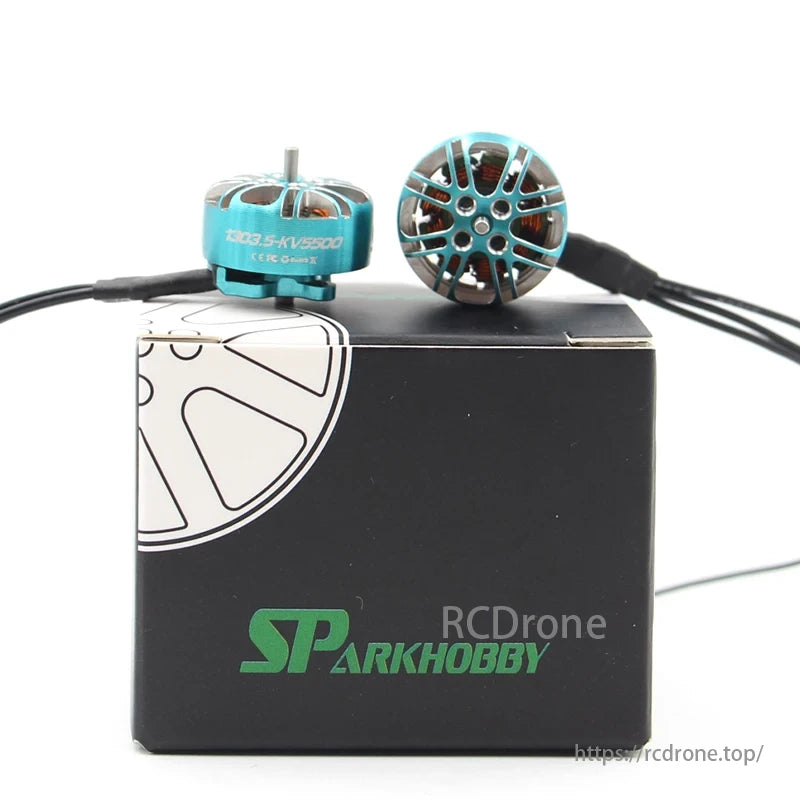 Sparkhobby Xspeed Motor, SPARKHOBBY XSPEED 1303.5 brushless motor specifications: dimensions, prop mounting, installation, and performance parameters for different KV versions.