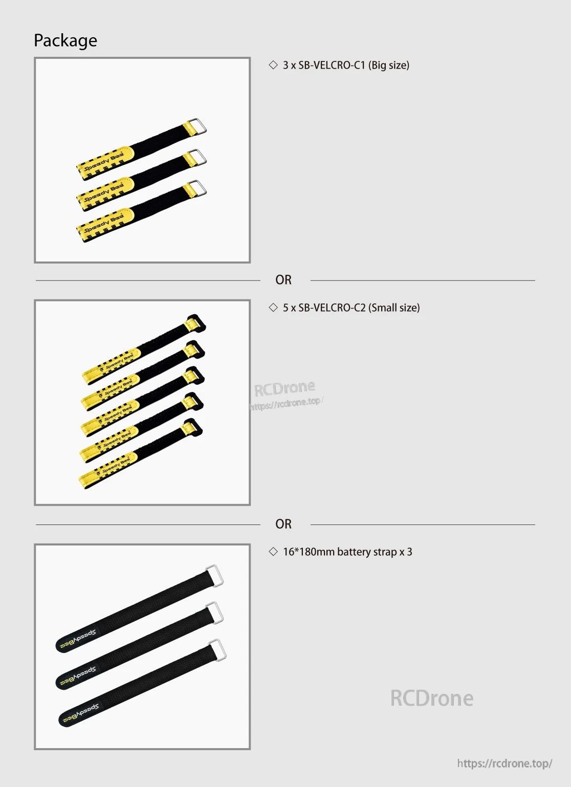 Speedy Bee Tie Down Strap for Lipo Battery