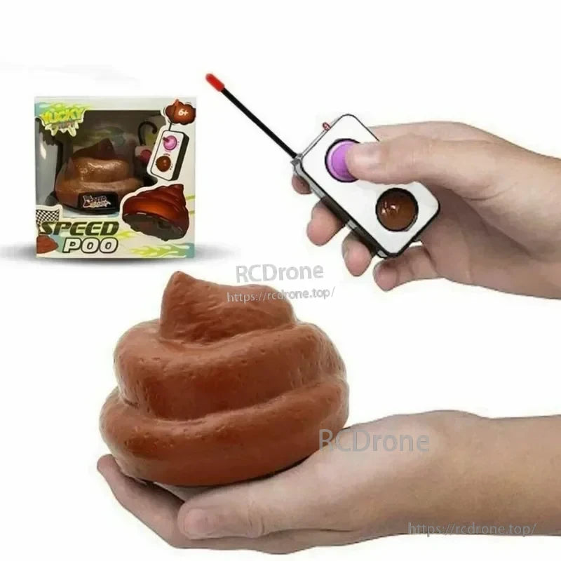 Speedy Funny RC Poop Car, RC car with sound effects for kids and adults, ideal for family party gag gifts.