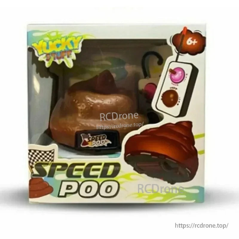 Speedy Funny RC Poop Car, Remote control toy plays hilarious fart sounds, driving and spinning, perfect for birthday gifts, Christmas pranks, or daily laughs.