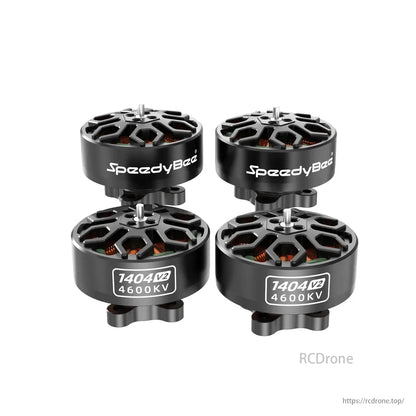 SpeedyBee 1404 V2 Motor (4600KV) for 2.5-inch FPV Drones, featuring a black design.