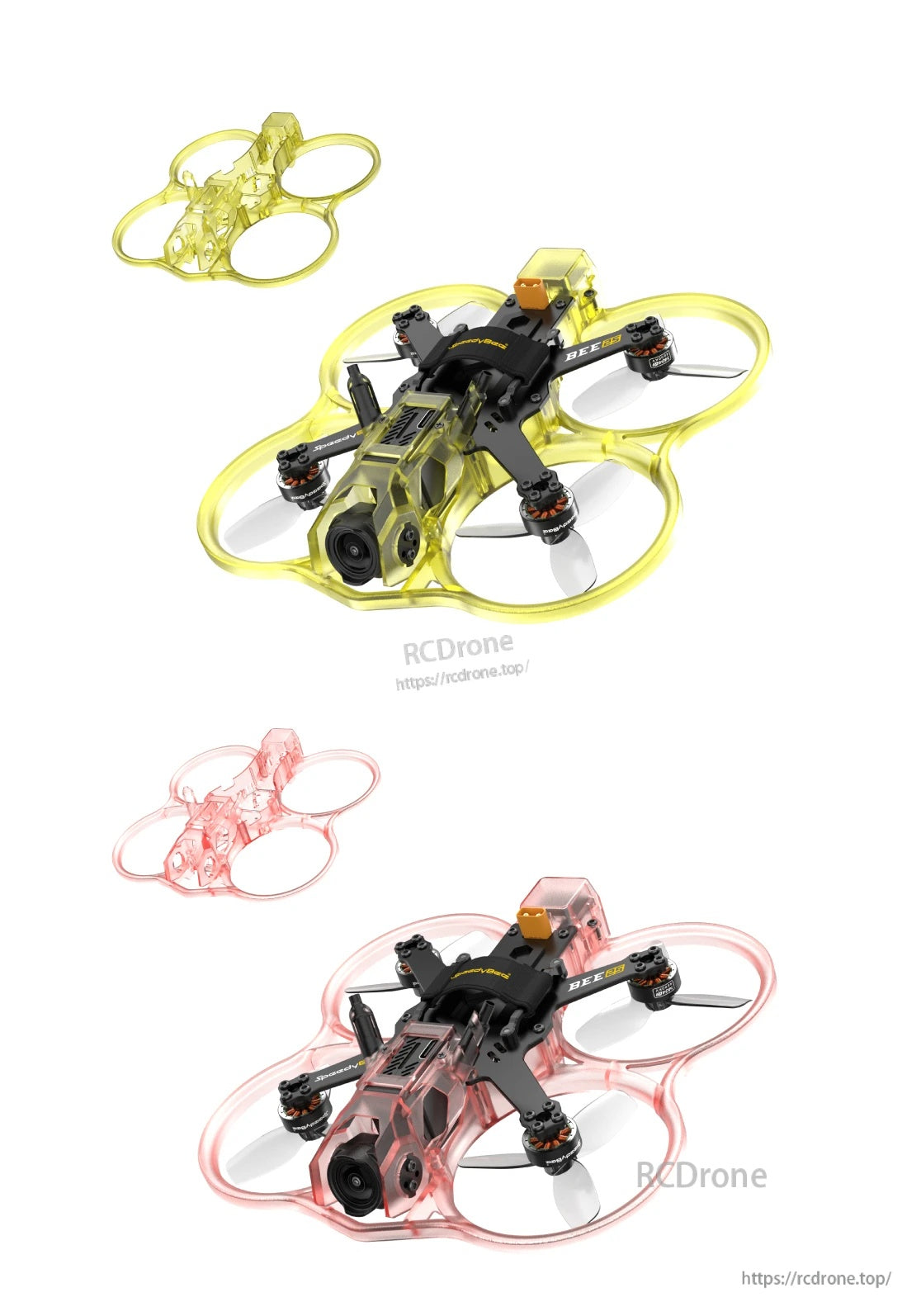 SpeedyBee BEE25 Multi-Color Injection Molded Parts (Yellow/Blue/Green/Pink/Transparent)