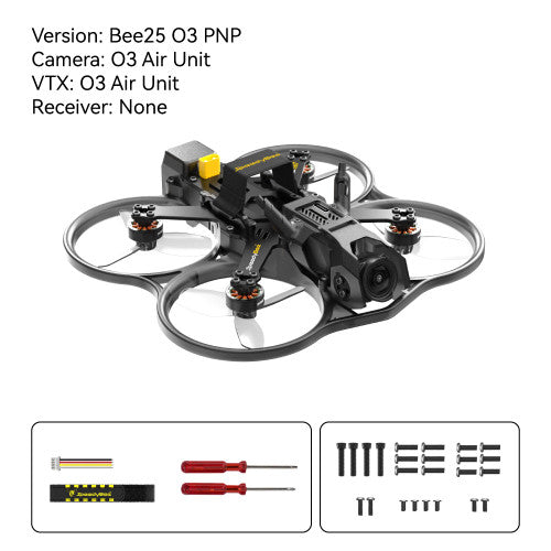 SpeedyBee Bee25 - 4S HD O3 Air Unit  2.5 inch FPV, SpeedyBee Bee25 is a 2.5 inch FPV drone with 4S HD O3 air unit, featuring a Bee25 camera and receiver for aerial footage capture.