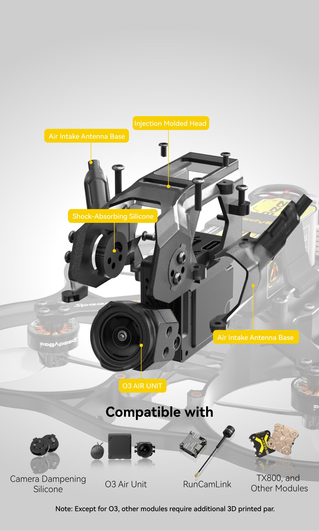 SpeedyBee Bee25 SpeedyBee Bee25 - 4S HD O3 Air Unit 2.5 inch FPV, SpeedyBee Bee25