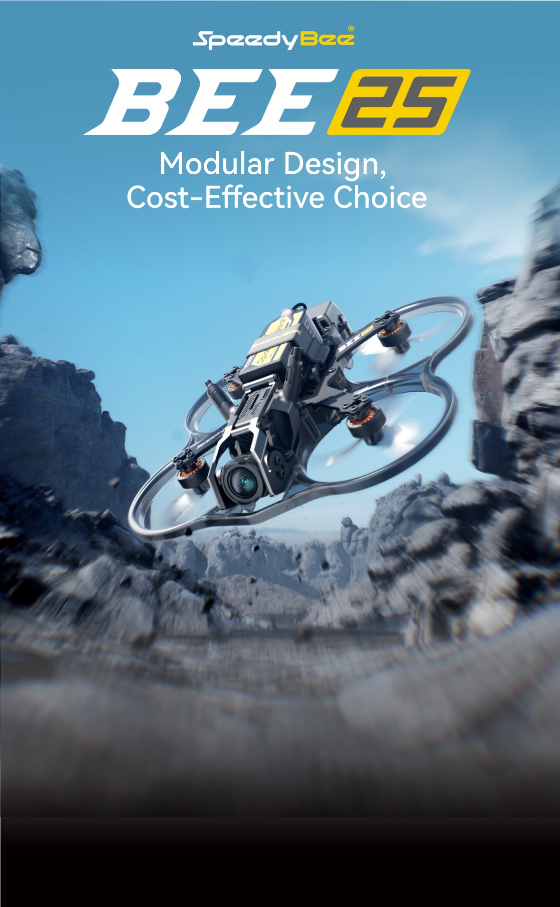 SpeedyBee Bee25 SpeedyBee Bee25 - 4S HD O3 Air Unit 2.5 inch FPV, SpeedyBee Bee25