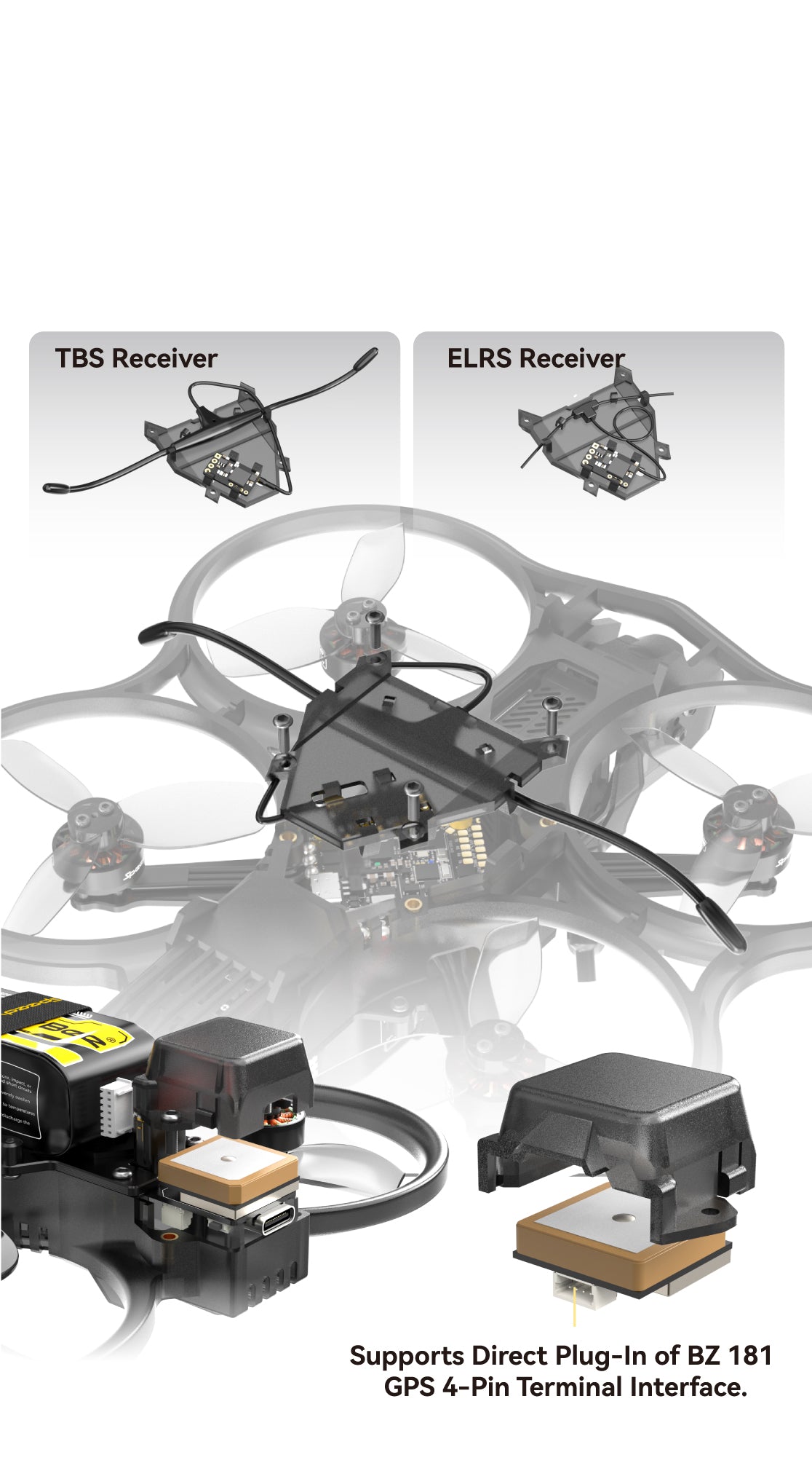 SpeedyBee Bee25 SpeedyBee Bee25 - 4S HD O3 Air Unit 2.5 inch FPV, SpeedyBee Bee25