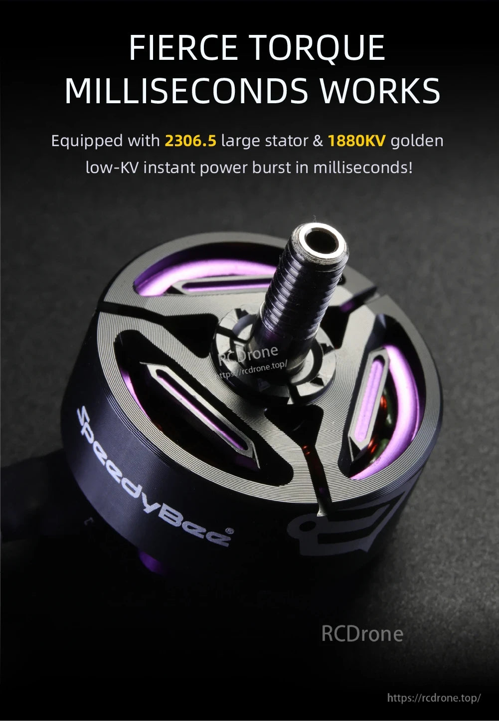 SpeedyBee BeeStorm 2306.5 PRO-1880KV Motor for Mario5 5 inch FPV Drone