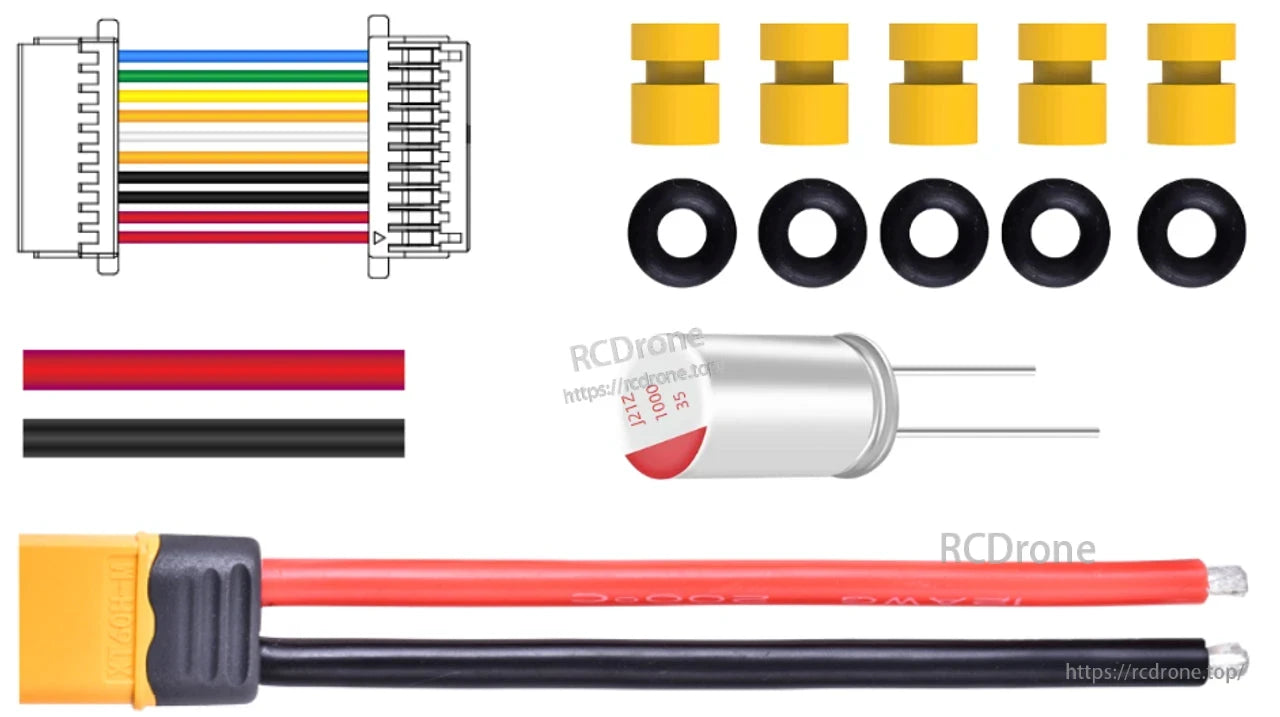 Aircraft FC & 4-in-1 ESC Stack featuring gyro, MCU, wireless tuning, and blackbox for flight data logging.