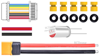 Aircraft FC & 4-in-1 ESC Stack featuring gyro, MCU, wireless tuning, and blackbox for flight data logging.