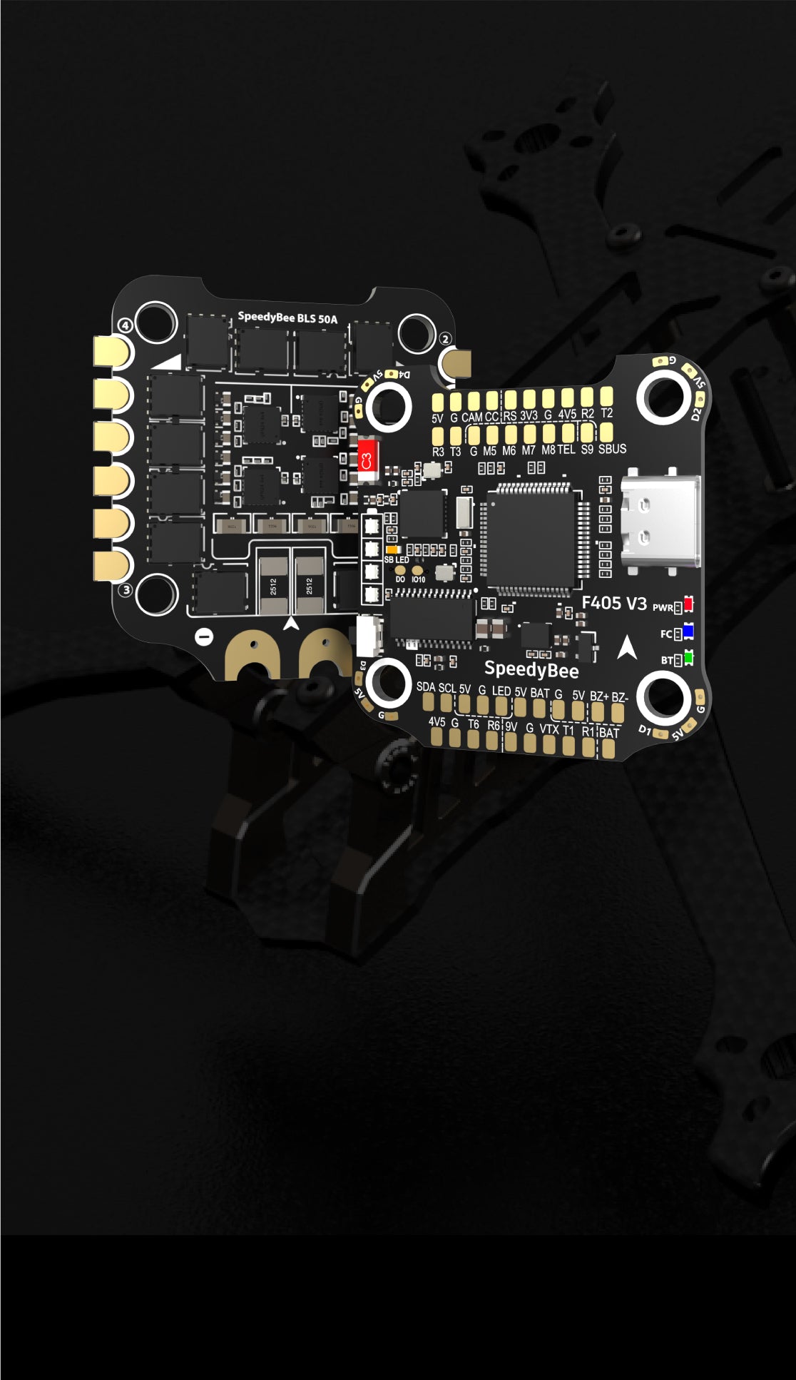 SpeedyBee F405 BLS 50A 30x30 4-in-1 ESC, SpeedyBee F405 V3 STACK