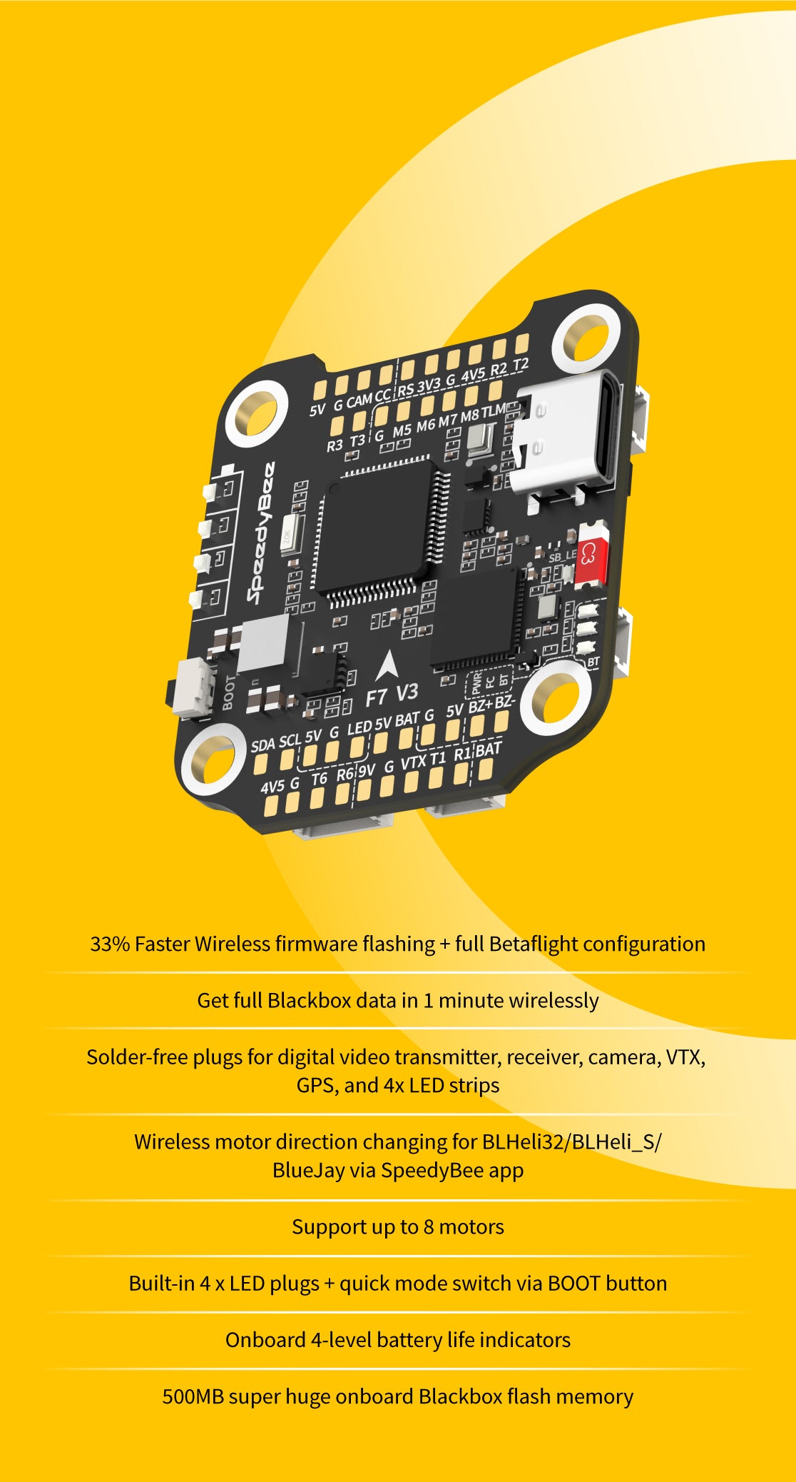 SpeedyBee F7 V3 BL32 50A 4-in-1 ESC, SpeedyBee F7V3 STACK