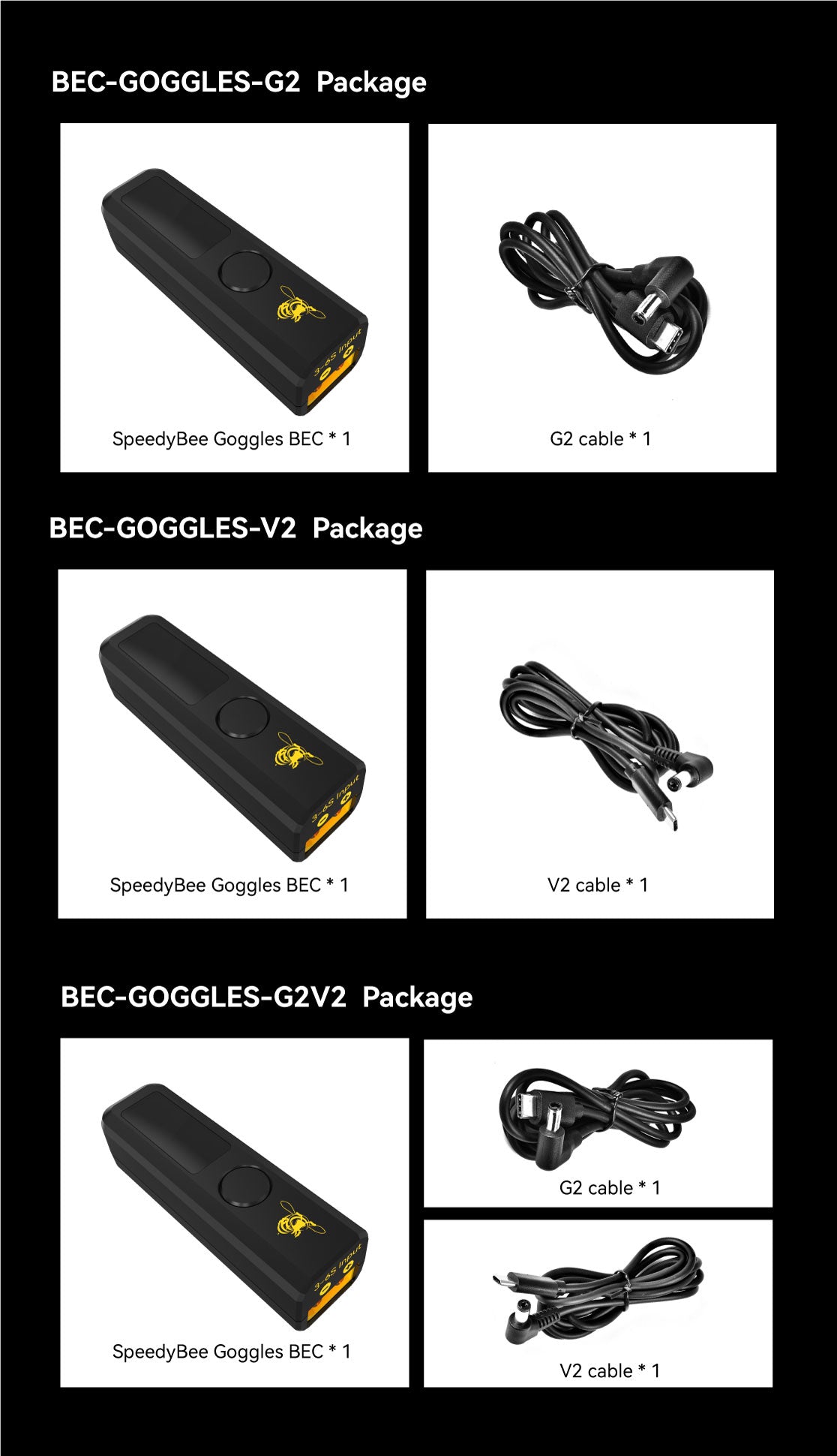 SpeedyBee Goggles BEC SpeedyBee Goggles BEC