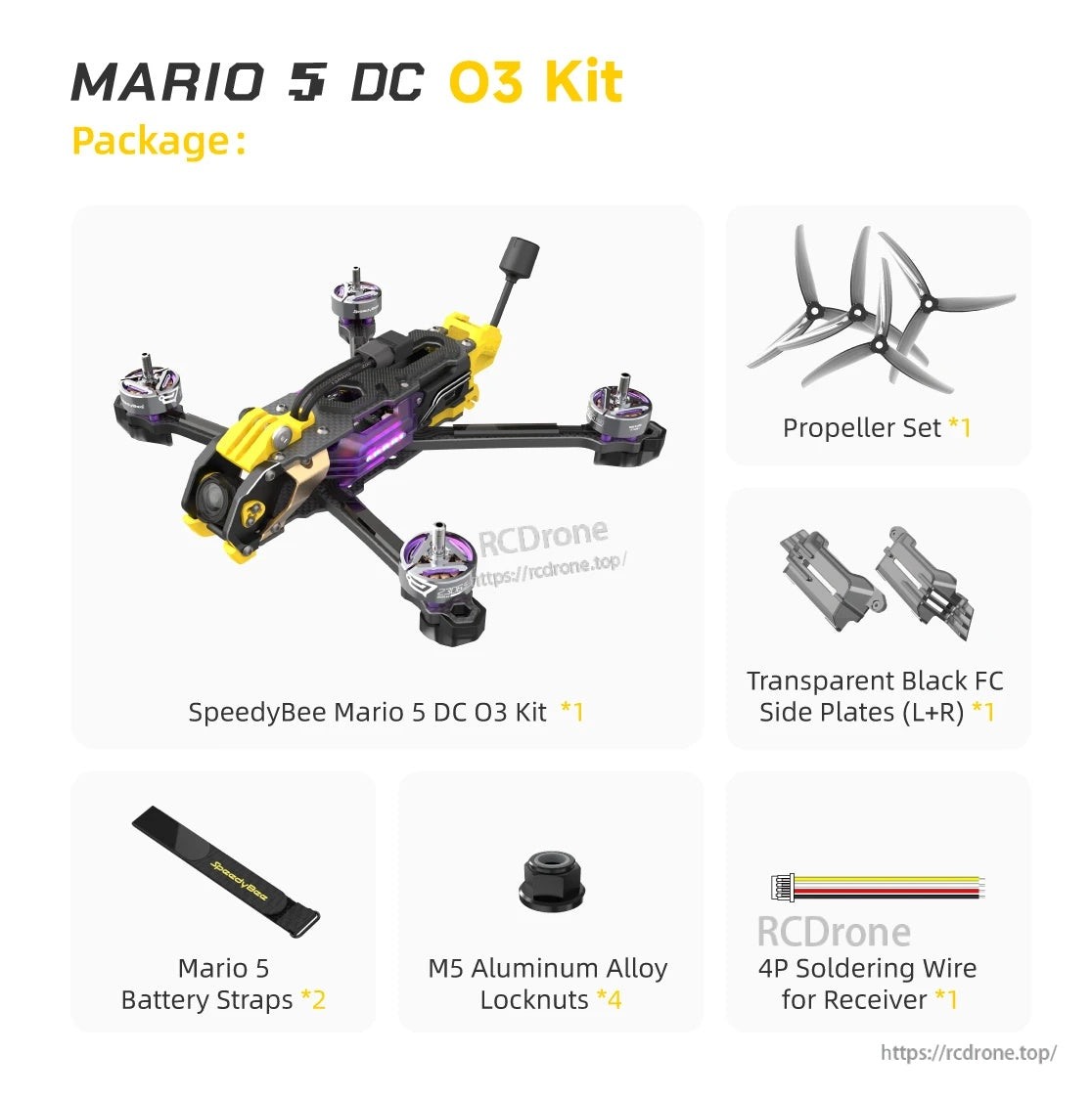 SpeedyBee Mario 5 DC/XH Drone Upgrade Kit