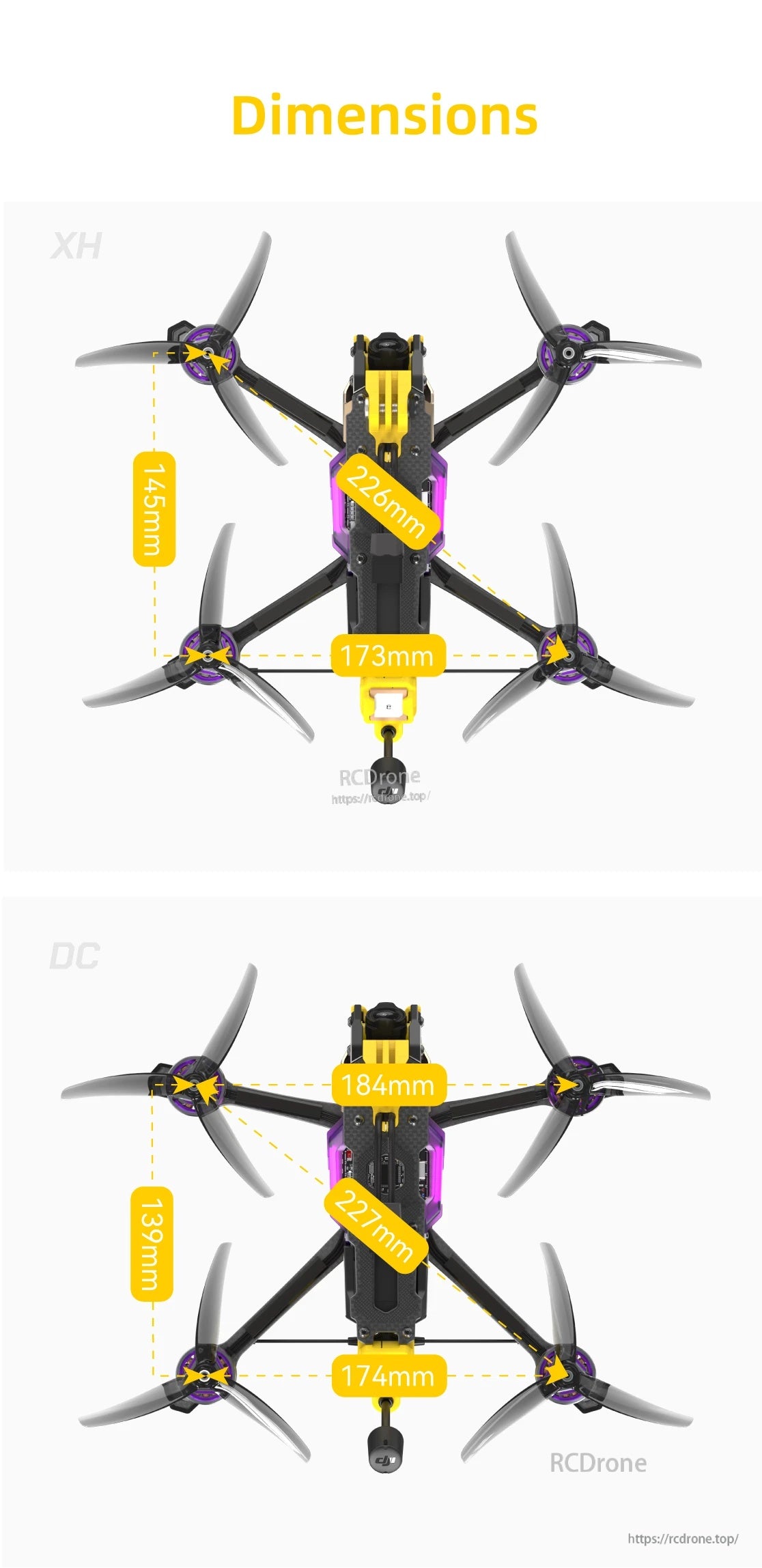 SpeedyBee Mario 5 DC/XH Drone Upgrade Kit
