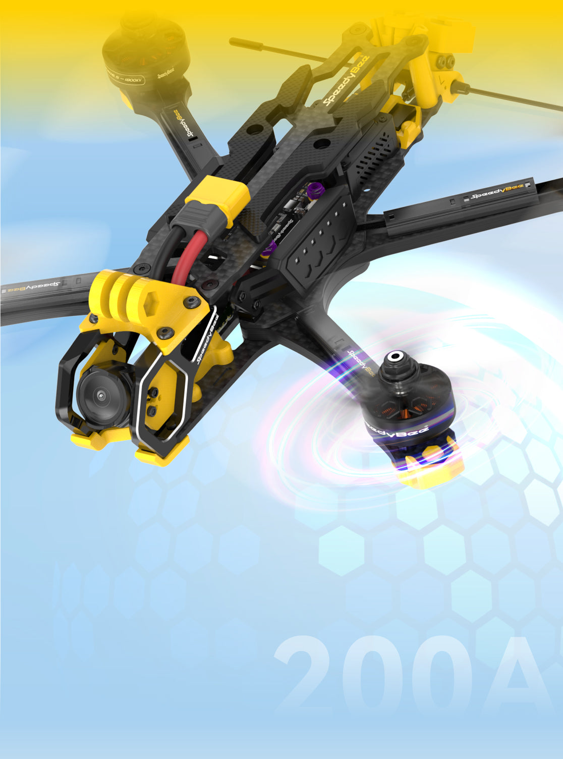 SpeedyBee Master 5 V2, A 5-inch freestyle FPV drone with high-definition camera and advanced features.