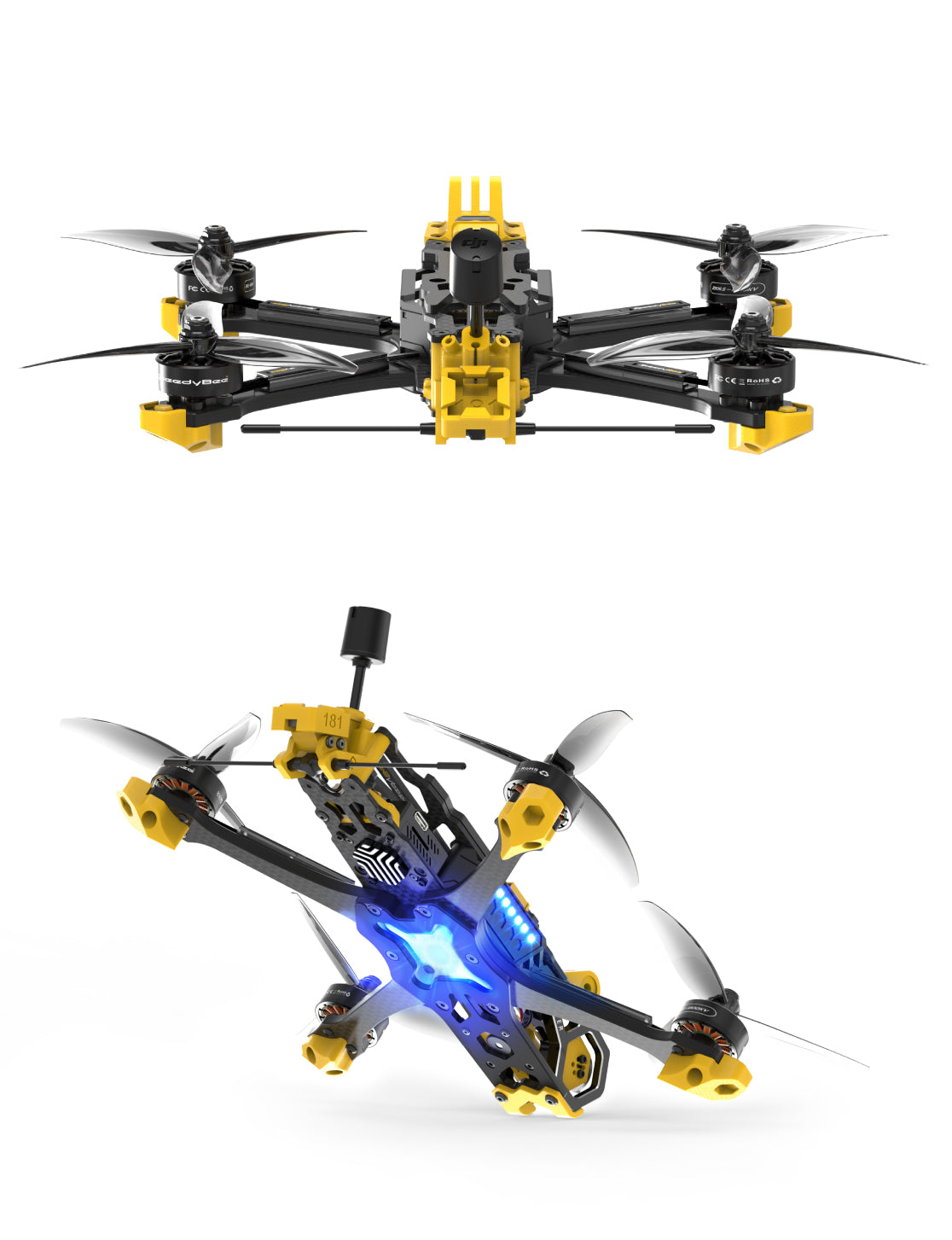 SpeedyBee Master 5 V2, The drone has massive power and fluency in flight, with each motor producing 1.9 kg of thrust.