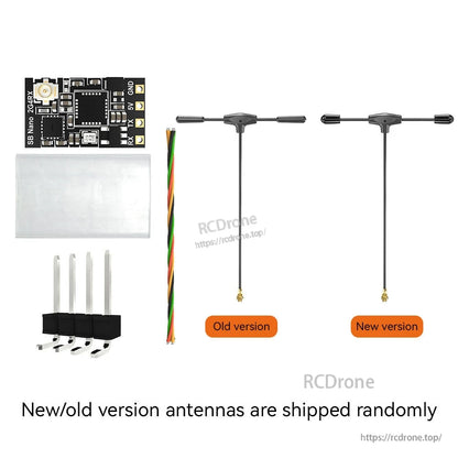 SpeedyBee Nano ExpressLRS (ELRS) Receiver, SpeedyBee Nano ExpressLRS receiver board with u.FL antenna connector, GND/5V/TX/RX pads, and antennas