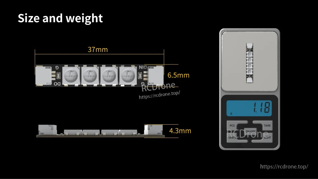 SpeedyBee Programable 2812 Arm LEDs (4 Pcs)