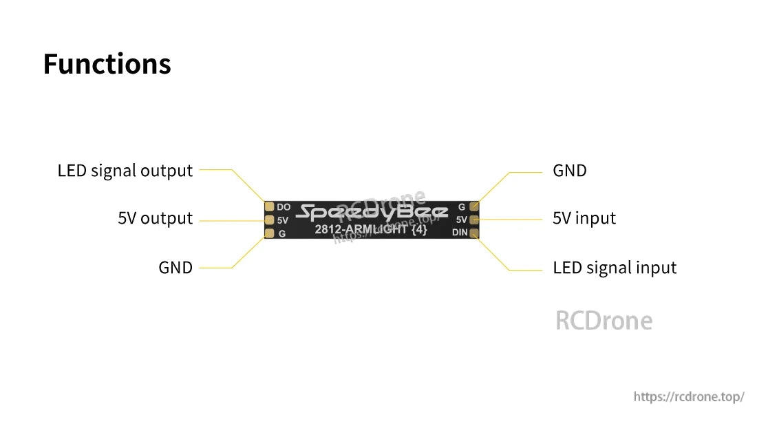 SpeedyBee Programable 2812 Arm LEDs (4 Pcs)