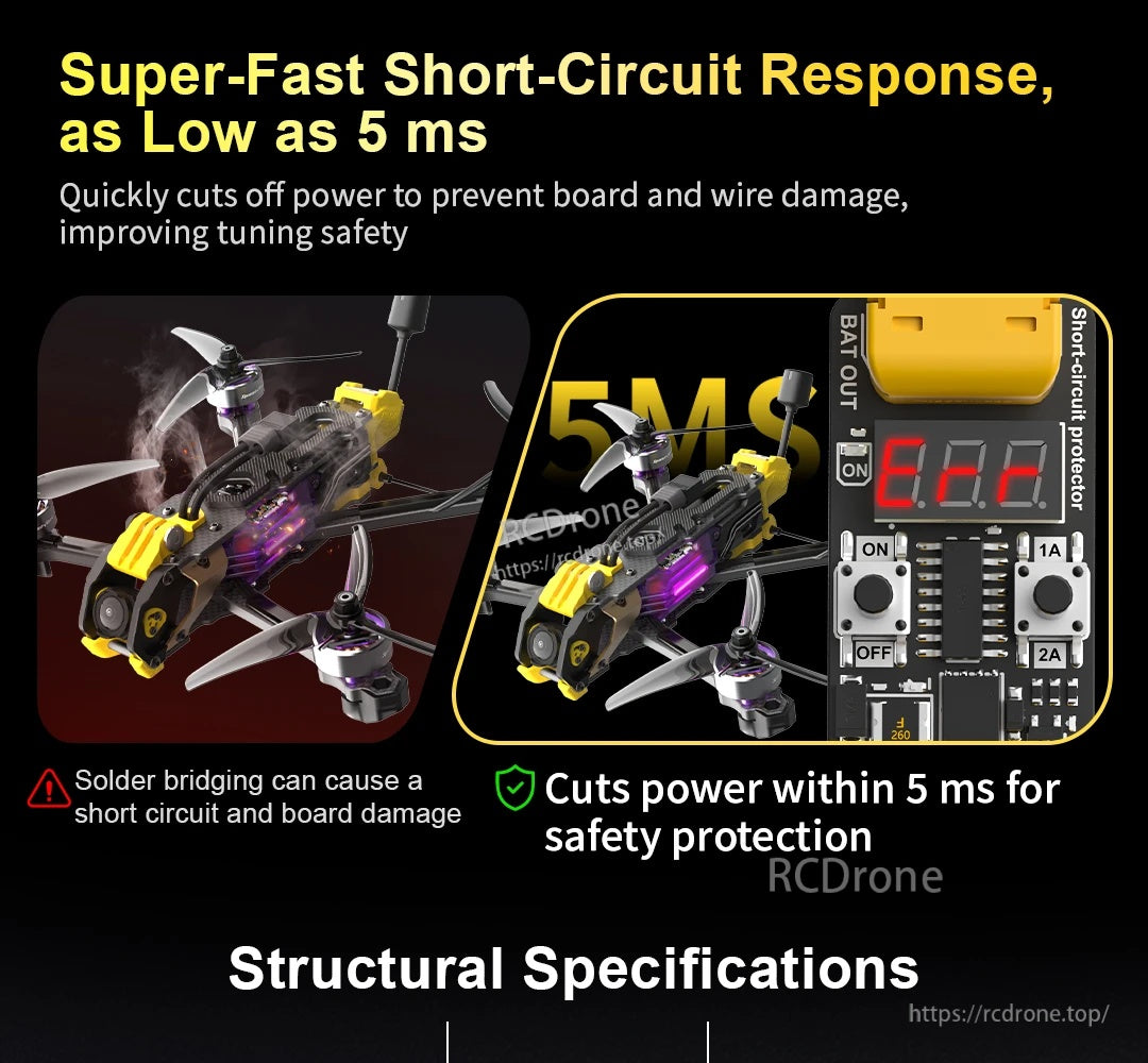 SpeedyBee Short-Circuit Protector Smart Power Tester